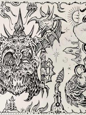 Dystopia flash tattoo #2